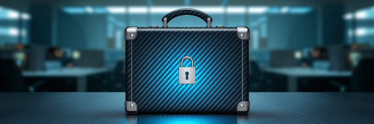 Secure briefcase representing end-to-end encryption.